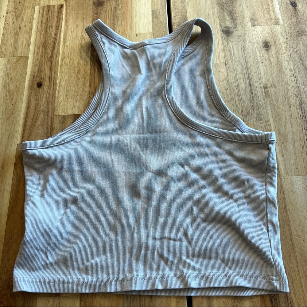 H&M Divided Ribbed Racerback Tank Top – Beige (Size L) - Picture 5 of 5